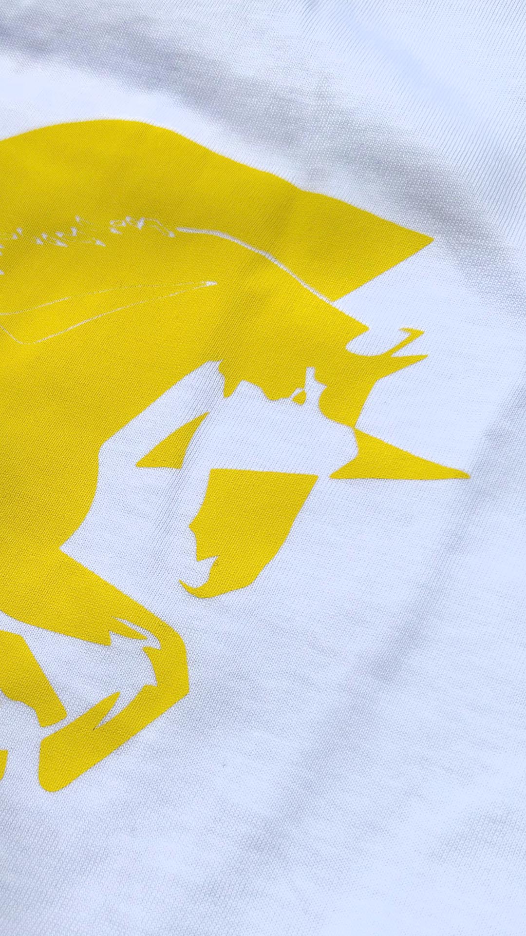 SAVANA® TAYCANv1 BEYAZ BOXY TSHIRT - SARI LOGOLU