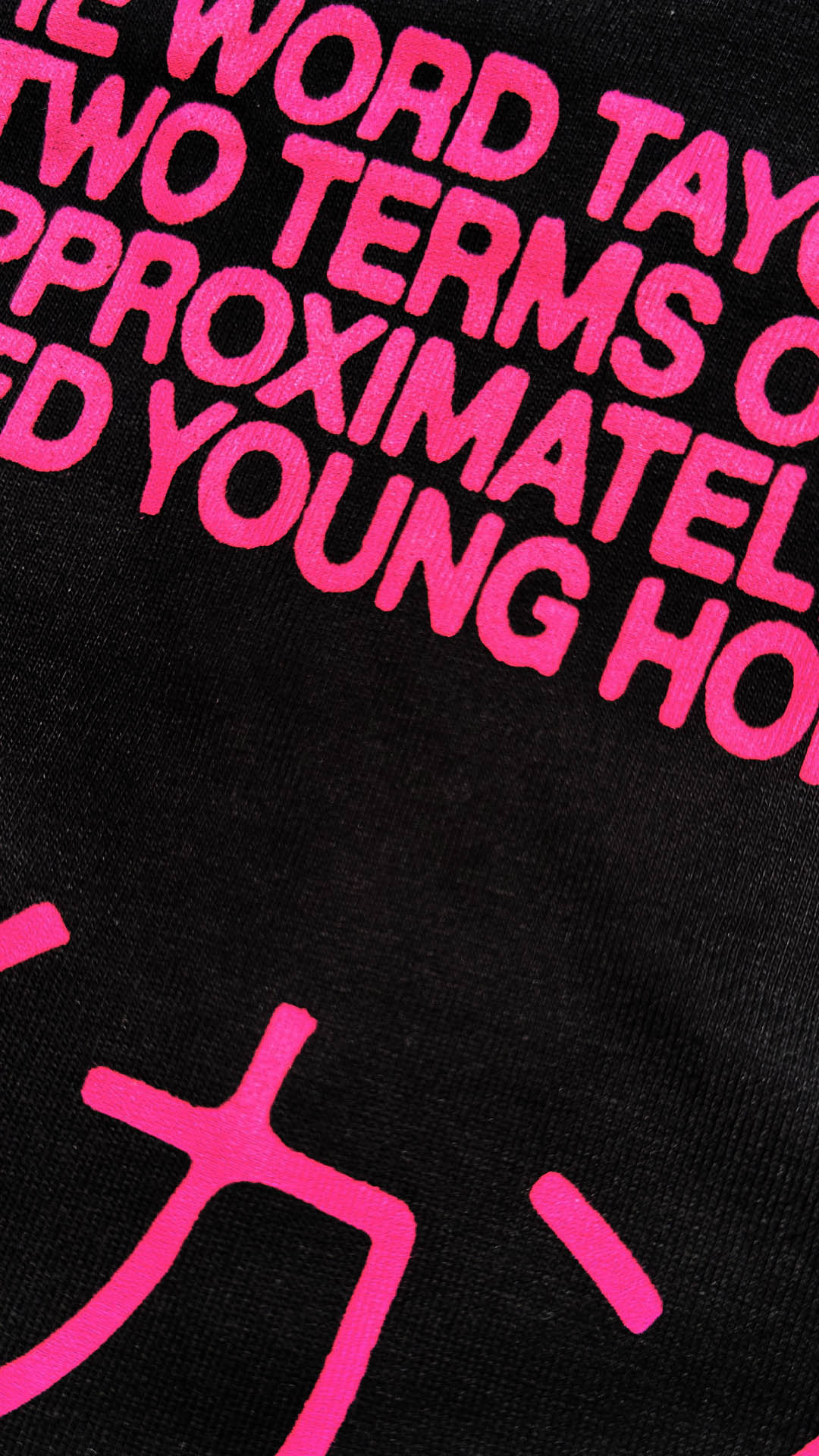SAVANA® TAYCANv1 SIYAH BOXY TSHIRT - PEMBE LOGOLU