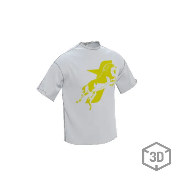 SAVANA® TAYCANv1 BEYAZ BOXY TSHIRT - SARI LOGOLU