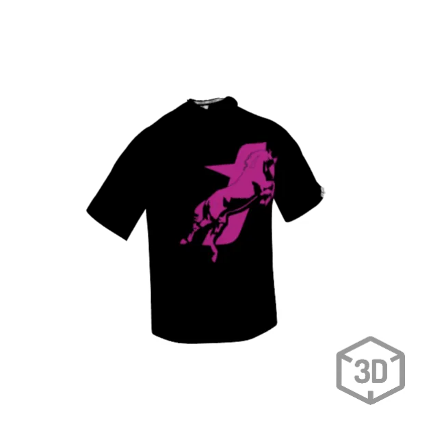 SAVANA® TAYCANv1 SIYAH BOXY TSHIRT - PEMBE LOGOLU