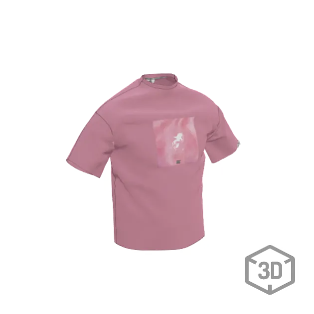 SAVANA® TAYCANv1 PEMBE BOXY TSHIRT - ALBUM KAPAK BASKILI