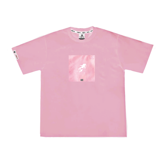 SAVANA® TAYCANv1 PEMBE BOXY TSHIRT - ALBUM KAPAK BASKILI