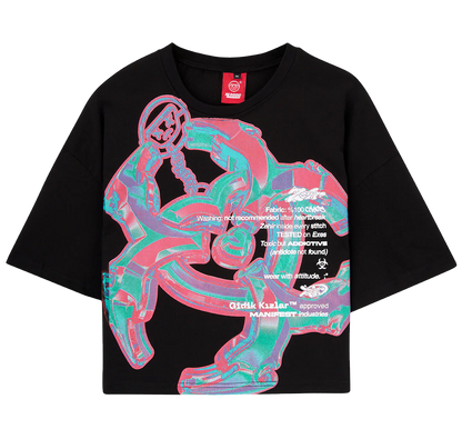 ZEHIR - CHARM CROP TEE BLACK [NL3000 PACK]