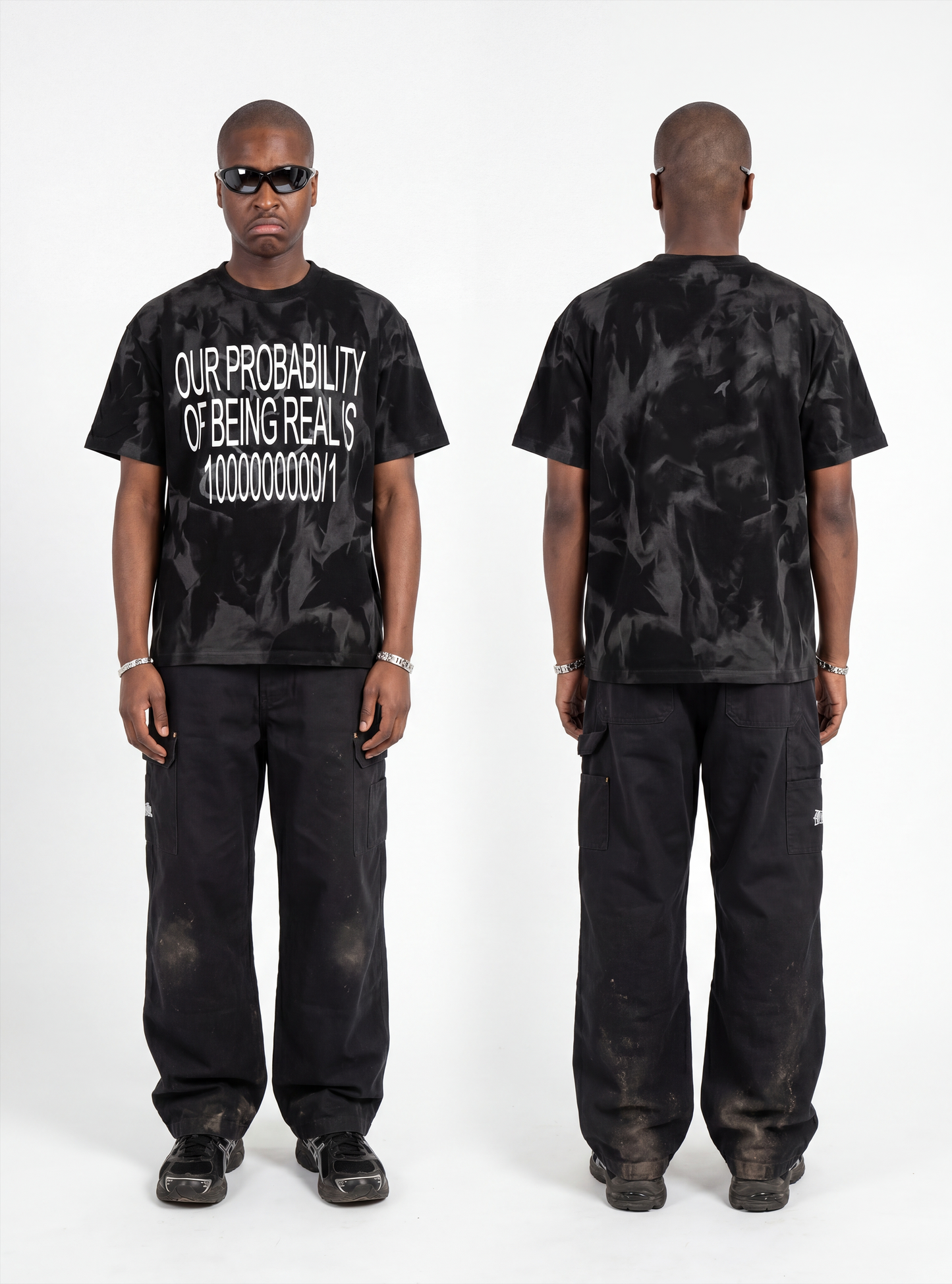 NL3000 - OUR PROBABILITY OF BEING REAL IS 1000000000-1 BLACK TSHIRT